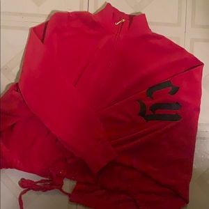 Juicy valor red crop zip up